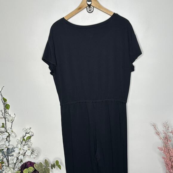 MADEWELL MWL Breeze Drawstring Jumpsuit Black Sz L {3A14} - Picture 6 of 9